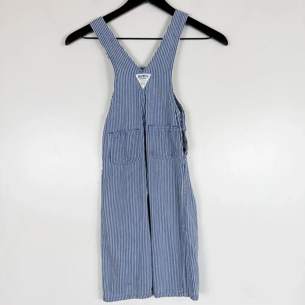 Vintage OshKosh B’Gosh USA Stripe Blue Overalls - 3 3T